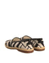 Dolce & Gabbana Black White Stripes Slip On Espadrille Shoes